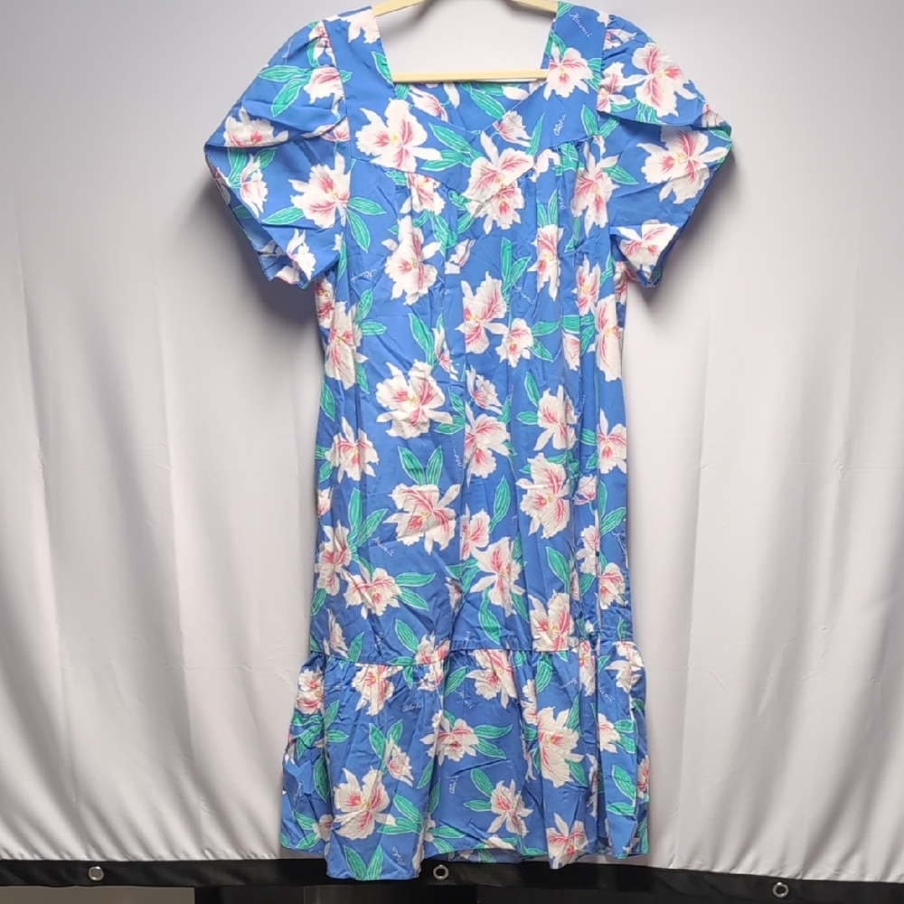 Vintage Hawaiian Mumu Floral Dress